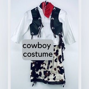 Child Cowboy Costume 3T/4T Chaps Small Shirt